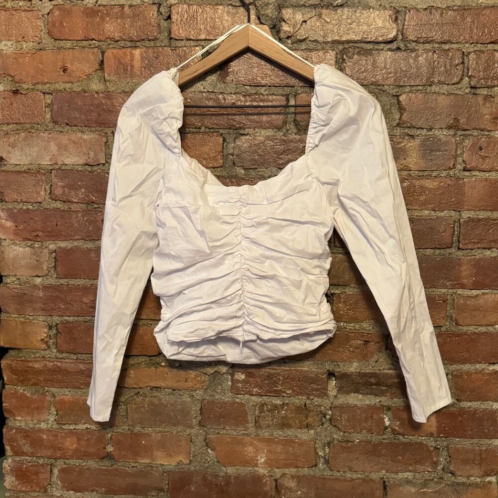 Astr the label white puff sleeve top